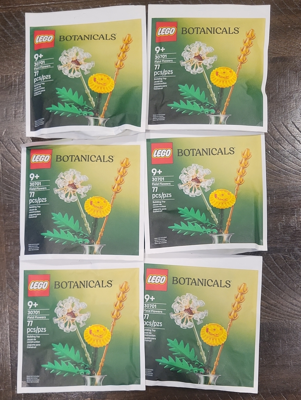 LEGO Botanicals Yellow & Green Floral Building Set (30701) - Pack of 6